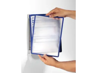 Durable 5551 Zichtpanelensysteem Wand VARIO WALL 5 tassen Blauw - 1