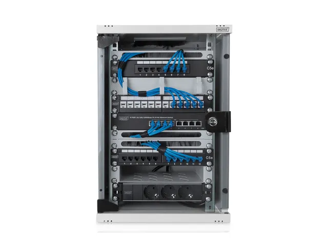 Serverkast 9U Wand 312x300 mm (BxD) Ral 7035