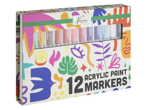 Acrylmarkers Nassau set à 12 kleuren