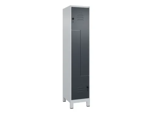 Z-garderobekast,HxBxD 1950x400x500mm,vak B 200/400mm,draaigrendel
