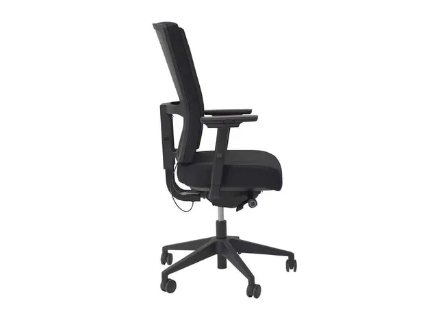 Bureaustoel 300-NEN Comfort Zwarte stof en Zwart voetkruis