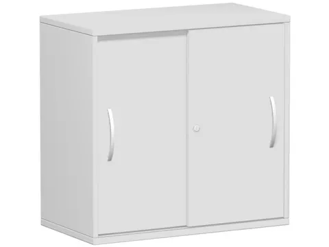 kantoor-schuifdeurkast 798x800x425mm hout romp+front Ral7035 2 OH