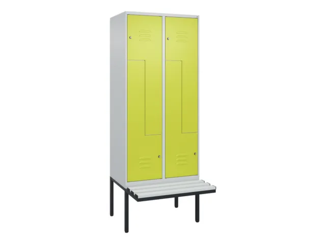 Z-garderobekast,HxBxD 2120x800x815mm,4vak,vak B 400mm,cil.-slot