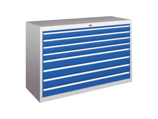 ladekast HxBxD 800x1023x600mm 8laden slot RAL7035 front RAL5010 - 2