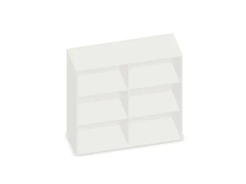 kantoorstelling,HxBxD 1150x1200x430mm,2xhouten vloer,decor romp wit