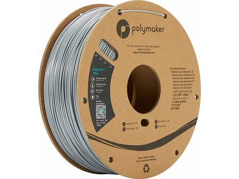 ASA 1,75mm grijs 3kg PolyLite 3D Filament