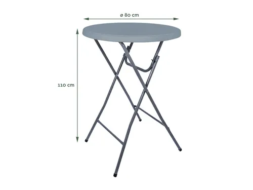Statafel Brasq 80cm grijs BT100
