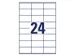 etiket Avery ILK 70x36mm 25 vel + 5 vel extra 24 etiketten per vel wit