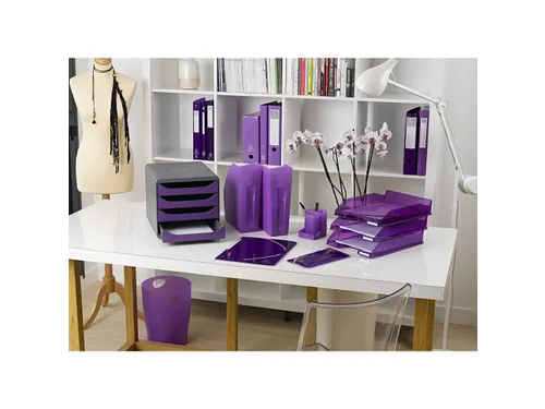 Brievenbak COMBO MID I violet transparant