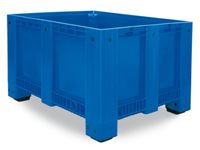 Stapelcontainer Pe Hxbxd 760x1200x1000mm 610 Liter 4Poten Blauw