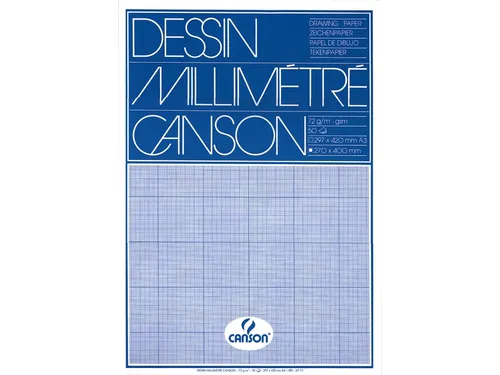 Millimeterblok Canson A3 blauw