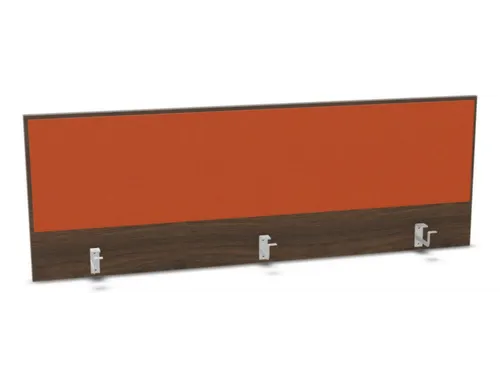 opzetpaneel bureau aanbouw achter NV bruin hickory oranje 1600mm