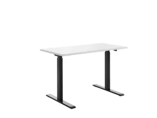 Elektrisch ihv bureau,HxBxD 700-1200x1200x600mm,blad wit,T-voet zwart - 2