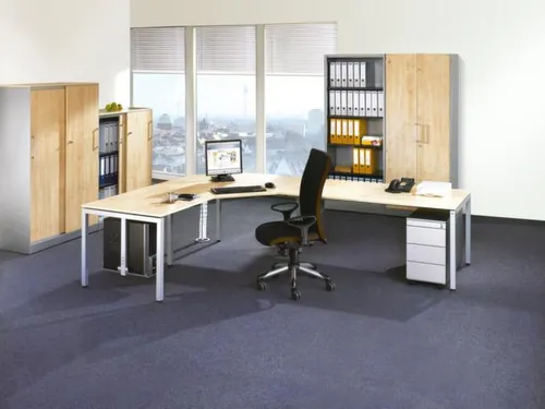 schuifdeurkast,HxBxD 915x1000x440mm,1xStalen bodem,2 OH,romp wit alu