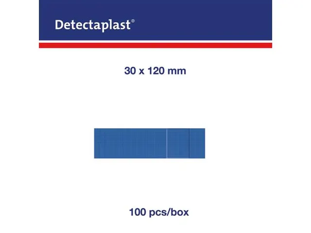 Detectaplast 8447 Textielpleister Elastisch Blauw 120x30mm 100 Stuks