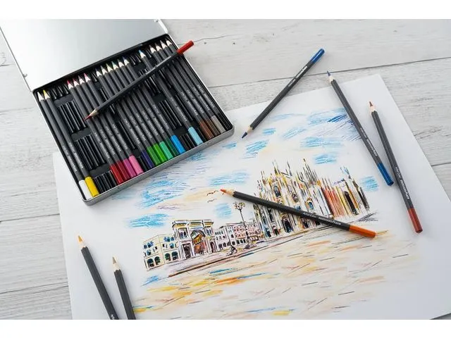 Crayons de couleur Eberhard Faber Artist Color étui métallique de 24
