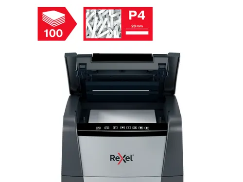 Papiervernietiger Rexel Optimum Auto+ 100X P-4 snippers 4x28mm
