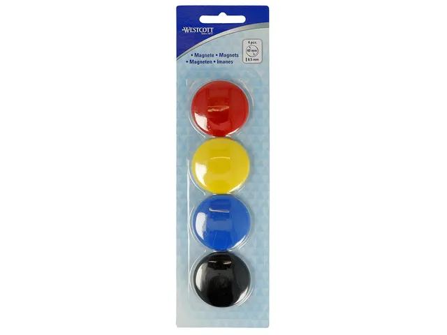 Aimant Westcott Ø 40x8,5mm 2500g Assorti Set 4 pièces