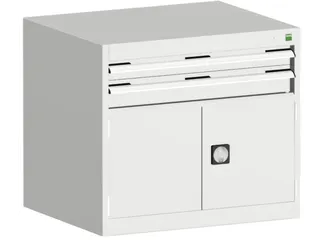 ladekast HxBxD 700x800x750mm 2laden RAL7035 - 2
