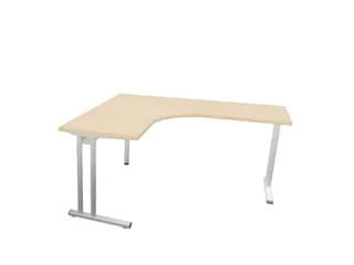 bureau in vrije vorm,HxBxD 740x1600x1400mm,vrije vorm,NE-esdoorn - 3