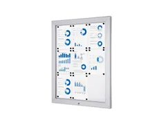 Vergrendelbaar Notitiebord Alpha Vitrine Indoor/Outdoor 9xA4 Zilver