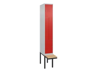 Z-garderobekast,HxBxD 2120x300x815mm,2vak,vak B 300mm,cil.-slot - 1