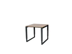 Domino Plus Bureau Hoogte Verstelbaar 800x800mm Hav/Kers Zwart O-Poot