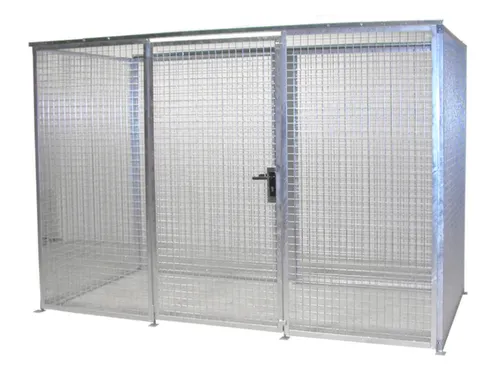 Gasflessendepot Staal/gaas Hxbxd 2060x3100x1500mm Voor 78 Gasflessen
