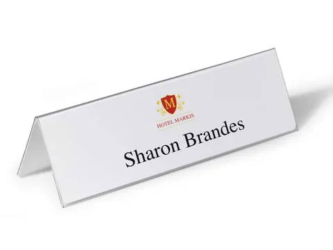 Tafelnaambord Durable 8053 105x297mm transparant