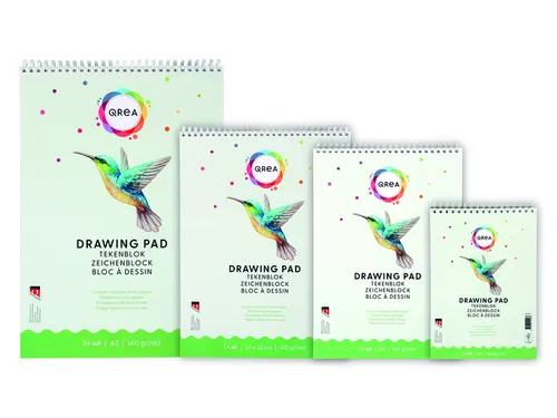 Tekenblok Qrea A4 24 vel 160gr spiraal