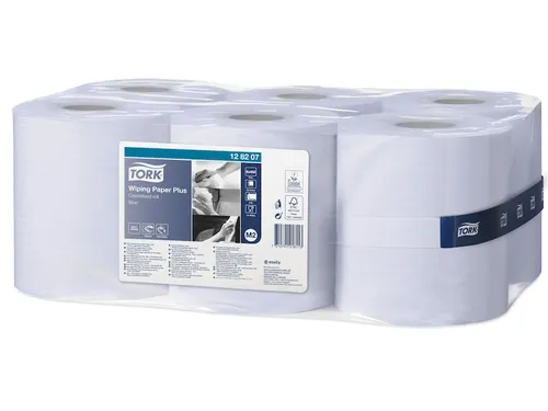 Tork 128207 M2 Wiping Plus Poetspapier Advanced 2-laags Blauw 157m