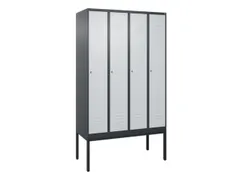 locker,HxBxD 2120x1200x500mm,4vak,vak B 300mm,cil.-slot,voetonderstel
