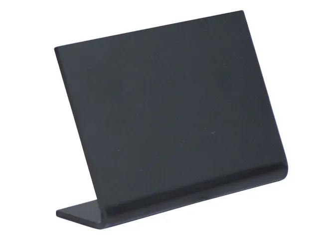 Krijtbord Securit A8 L-bord horizontaal zwart 5 stuks