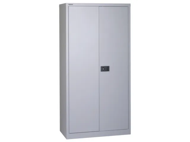Armoire portes battantes 1806x914x400mm 3 tablettes acier gris clair