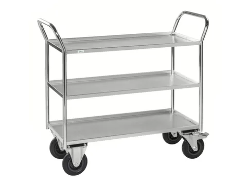 etagewagen,draagverm. 400kg,3etage(s),laadvl. LxB 940x440mm,staaletage