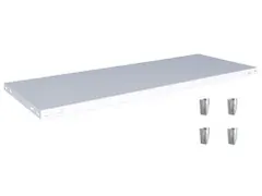 legbord,v. magazijnstelling,BxD 1300x500mm,vakl. 185kg,staal,RAL7035