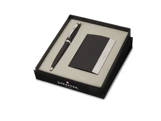 Balpen Giftset SHEAFFER 100 G9338 Glossy black lacquer chrome plated m - 2