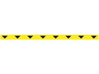 Vloersticker Zonder Tekst 50X1000Mm Geel/Zwart Met Pijlen - 2
