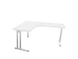 bureau in vrije vorm,HxBxD 740x1600x1400mm,vrije vorm,Bl-wit