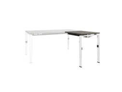 Bureau Linesto N4 aanbouwtafel 80x60cm logan eiken 25mm wit
