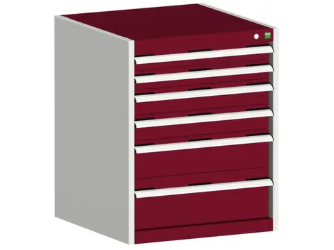 ladekast HxBxD 800x650x525mm 6laden romp RAL7035 front RAL3004