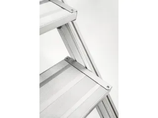 overgang,bordes H 1,25m,2x5treden,trede B 800mm,60° helling,aluminium - 3