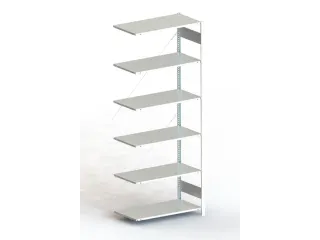 magazijnstelling,aanbouwveld,S3 Clip 80,HxBxD 2500x1006x536mm - 1