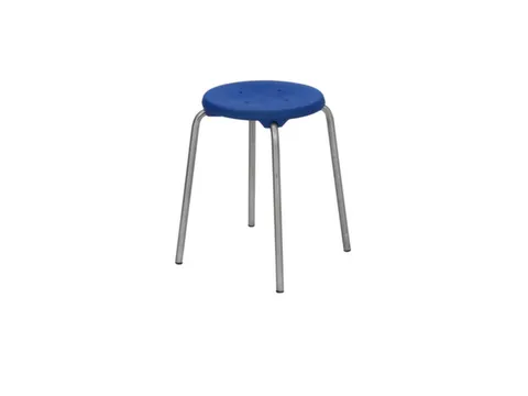 Stapelkruk Rvs Zit H 580Mm Blauw PU