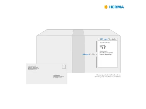HERMA 4454 Premium etiketten A4 105x144mm Wit 400 stuks