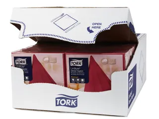 Tork 478855 Premium Linstyle Dinnerservet Bordeaux 600 Stuks - 2