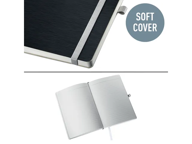 Carnet de notes Leitz Style A5 ligné 160 pages 100g noir