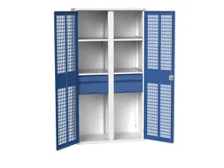universele kast,HxBxD 2000x1050x550mm,4xStalen bodem,4lade(n)