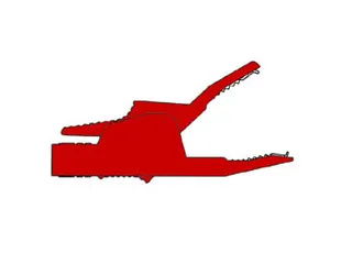 Geisoleerde Krokodillenklem 4mm 34a Rood (ak2b 2540) - 1