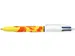 Stylo bille 4 Colours Velours pointe moyenne assorti boîte de 12 pcs